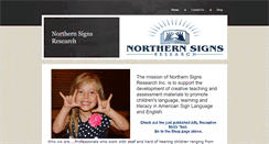 Desktop Screenshot of northernsignsresearch.com