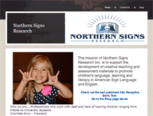 Tablet Screenshot of northernsignsresearch.com